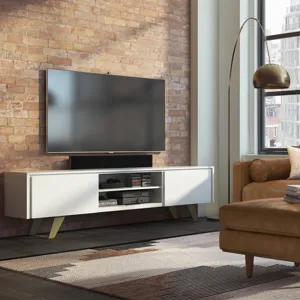 Lowry - TV Media Stand - White