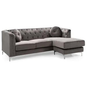 Pompano - G782B-SC Sofa Chaise (3 Boxes) - Dark Gray