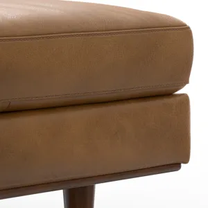 Morrison - Large Rectangular Ottoman - Caramel Brown