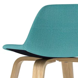 Randolph - Bentwood Counter Height Stool (Set of 2) - Aqua Blue / Light Brown