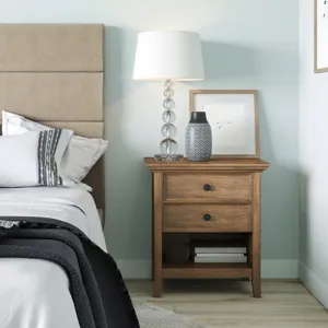 Amherst - Bedside Table - Rustic Natural Aged Brown