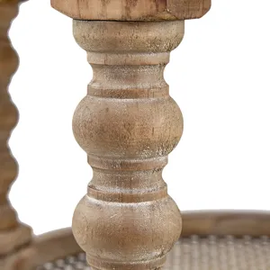 Round 2 Tiered Side Tabel, Natural End Tabel For Lving Room Bedroom Entryway - Brown