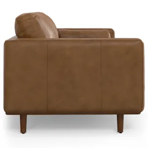 Morrison - 89\" Sofa and Ottoman Set - Caramel Brown