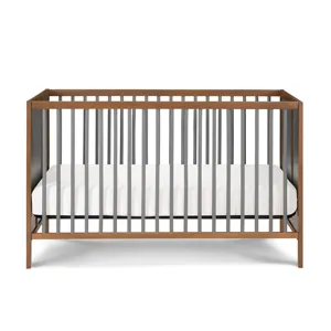 Pixie Finn - 3-in-1 Crib - Walnut/Charcoal
