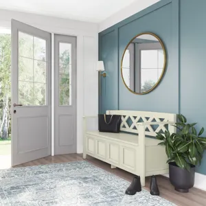 Amherst - Entryway Storage Bench - Antique White