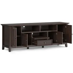 Amherst - 72\" Wide TV Media Stand - Brunette Brown