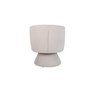 26.4\" Swivel Accent Chair Armchair, Round Barrel Chair In Fabric For Living Room Bedroom - Beige