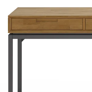 Banting - Mid Century Wide Desk - Medium Saddle Brown