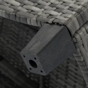 8 Pieces Outdoor Wicker Round Sofa Set, Half-Moon Sectional Sets All Weather, Curved Sofa Set With R