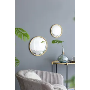 Round Mirror, Circle Mirror With Iron Frame For Living Room Bedroom Vanity Entryway Hallway - Gold