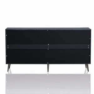 Modern Lacquered 4 Door Wooden Cabinet Sideboard Buffet Server Cabinet Storage Cabinet, For Living R