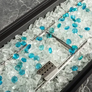 44\" Outdoor Fire Pit Table, Propane Fire Table With Ceramic Tabletop Gas Fire Table - Espresso