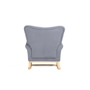 Modern Rocking Chair, Upholstered Accent Chair For Nursery, Playroom, Bedroom And Living Room, Small