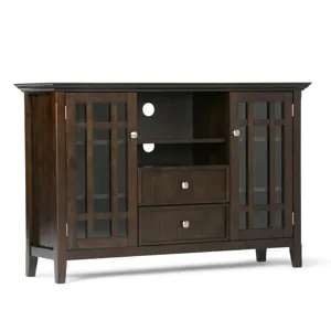 Bedford - Tall TV Media Stand - Dark Tobacco Brown