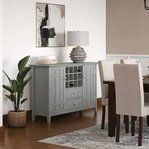 Bedford - Sideboard Buffet and Wine Rack - Fog Grey