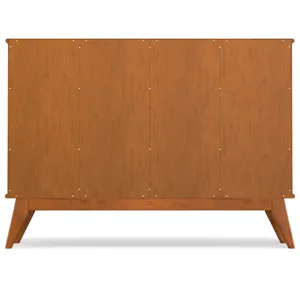Draper - Mid Century 8 Cube Storage Sofa Table - Teak Brown