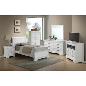Louis Phillipe - G3190E-TB3 Twin Bed - White