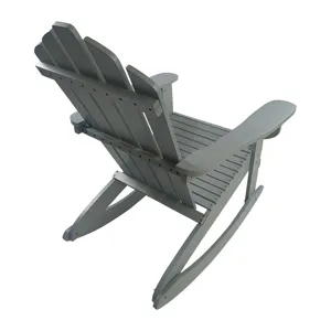 Reclining Outdoor Rocking Adirondack Chair - Walnut