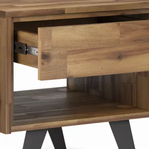 Lowry - End Table - Distressed Golden Wheat