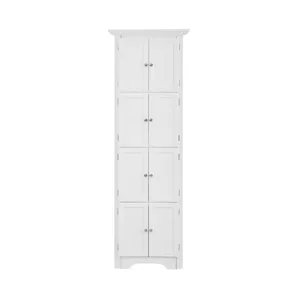 Tall Storage Cabinet With Doors And 4 Shelves For Living Room, Kitchen, Office, Bedroom, Bathroom, M
