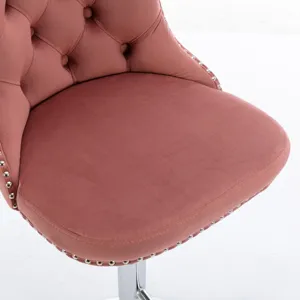 Swivel Velvet Barstools Adjusatble Seat Height From 25-33\", Modern Upholstered Chrome Base Bar Stoo