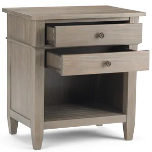 Carlton - Bedside Table - Distressed Grey