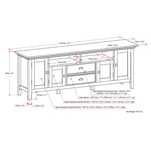 Redmond - 72\" TV Media Stand - Black
