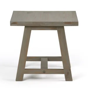 Sawhorse - End Table - Distressed Grey