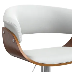 Sheldon - Adjustable Swivel Bar Stool - White
