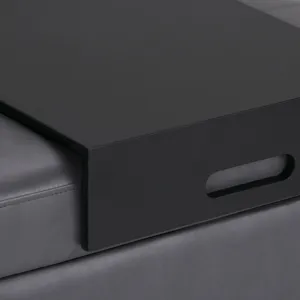Oregon - Storage Ottoman Bench with Tray - Stone Grey