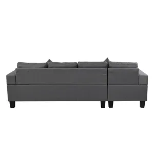 Sectional Sofa Set For Living Room With L Shape Chaise Lounge, Cup Holder And Left Or Right Hand Cha