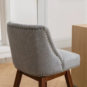 Counter Height Swivel Barstools, 26\'\' H Seat Height Upholstered Bar Stools (Set of 2), Fabric - Gr