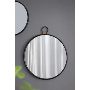 Wall Mirror With Black Frame, Contemporary Minimalist Accent Mirror For Living Room, Foyer, Entryway