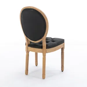 French Style Solid Wood Frame Antique Painting, Hand-Pulled Buckle Decoration PU Artificial Leather 