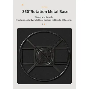 360 Degree Swivel Armchair Cotton Linen Skin-Friendly Fabric Ergonomic Design Brass Nail Decorative 