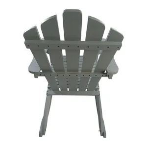 Reclining Outdoor Rocking Adirondack Chair - Walnut