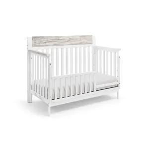 Hayes - 4-in-1 Convertible Crib - White/Natural