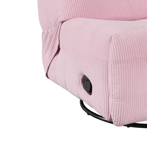 Georgena - Corduroy Swivel Glider Recliner - Pink