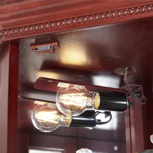 Corner Curio Cabinet With Lights, Adjustable Tempered Glass Shelves, Mirrored Back, Display Cabinet 