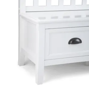 Burlington - Entryway Storage Bench with Drawers - White