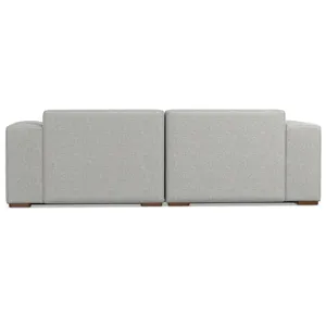 Rex - 2 Seater Sofa and Ottoman - Pale Gray