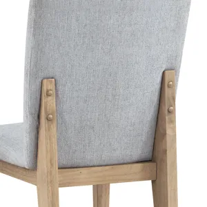 Caspian - 19\" Linen And Oak Finish Dining Chair (Set of 2) - Gray