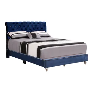 Maxx - G1943-FB-UP Tufted Upholstered Bed - Navy Blue