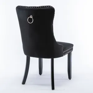 Nikki - Modern, High-End Tufted Solid Wood Contemporary Velvet Upholstered Dining Chair With Wood Le