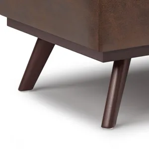 Owen - Lift Top Large Coffee Table Storage Ottoman - Distressed Chestnut Brown