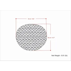 Nisi - Round Knitted Outdoor / Indoor Pouf - Light Grey