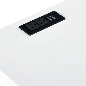 15.75\" Rattan End Table With Power Outlet & USB Ports, Modern Nightstand With Drawer And Solid Wood