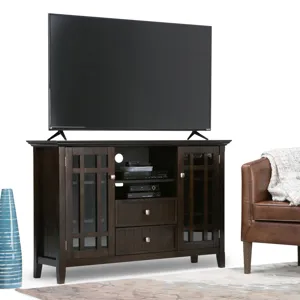 Bedford - Tall TV Media Stand - Dark Tobacco Brown