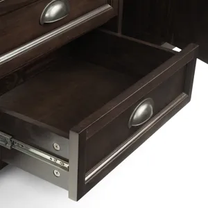 Burlington - 72" TV Media Stand - Mahogany Brown