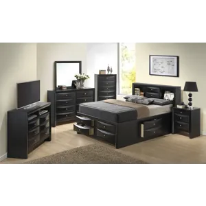 Marilla - G1500G-QSB3 Queen Storage Bed - Black